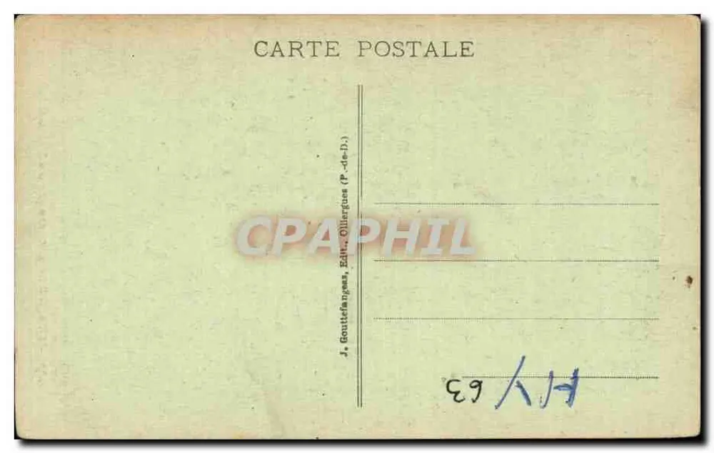 Pittoreske Straße des Vieux Royat — Verlag J. Gousteifanges, Nr. 435 - Rückseite