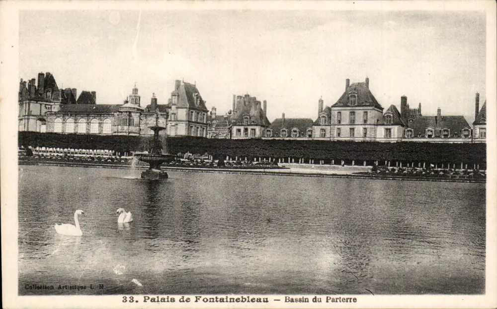 Palast von Fontainebleau — Bassin des Parterres — Künstlerische Sammlung L. M. n°33 - Vorderseite