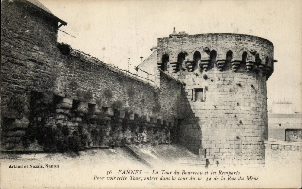 VANNES — Ansicht der Tour du Bourreau und der Mauern — Artaud et Nozais, Nantes, n° 56 - Vorderseite