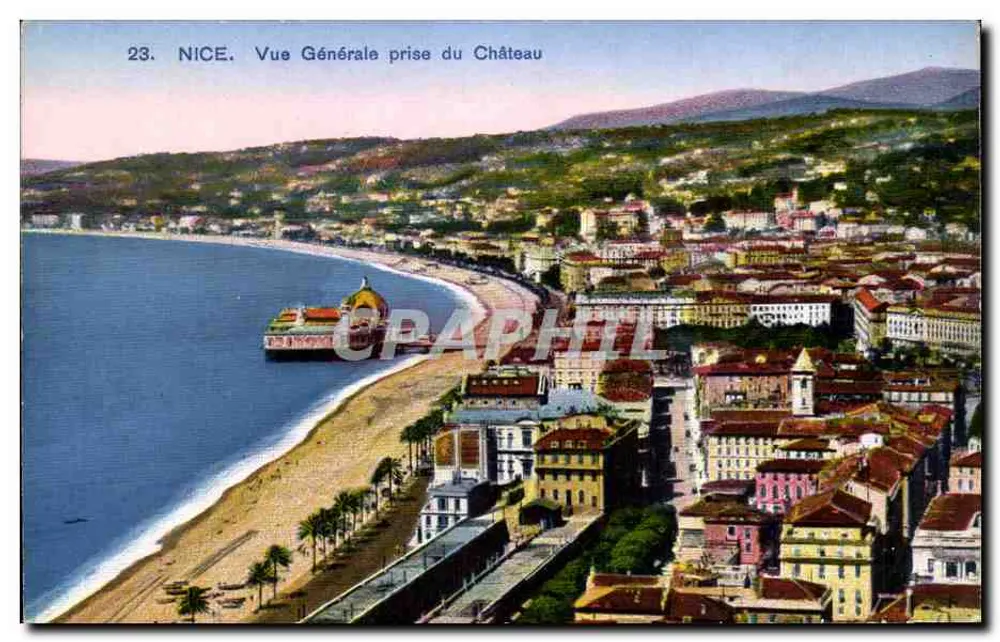 Nice. Vista Geral tirada do Castelo — série 23 — editor Les Plus Beaux Sites de France - Frente