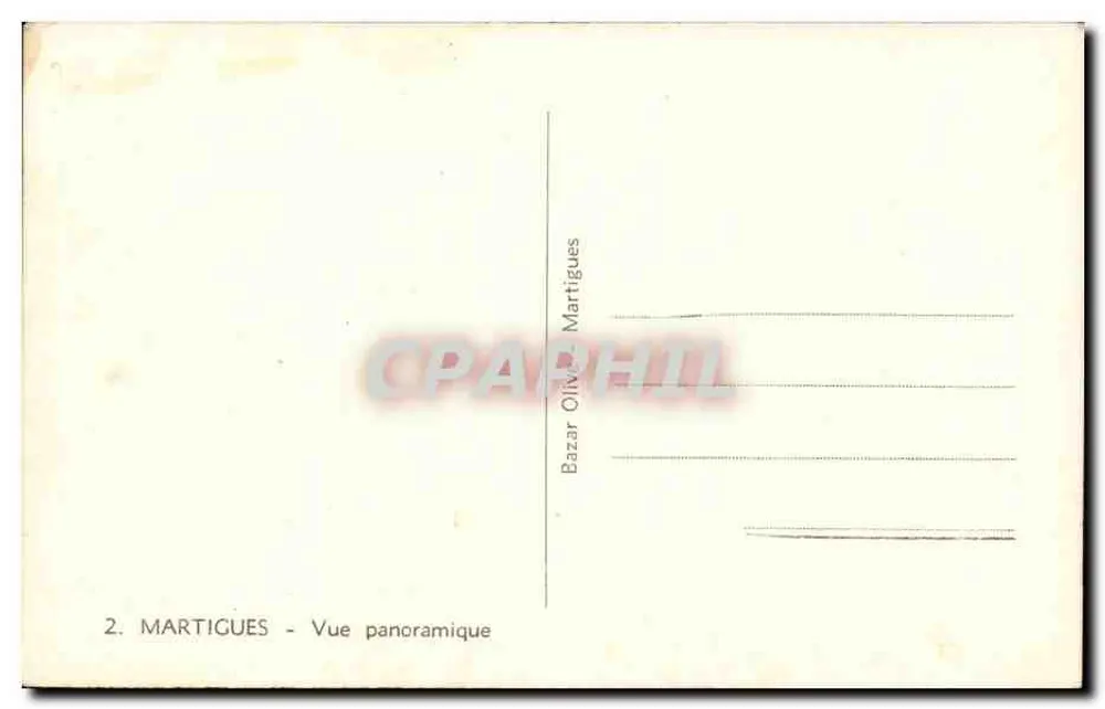Martigues — Vista panorâmica — Bazar Olive - Verso