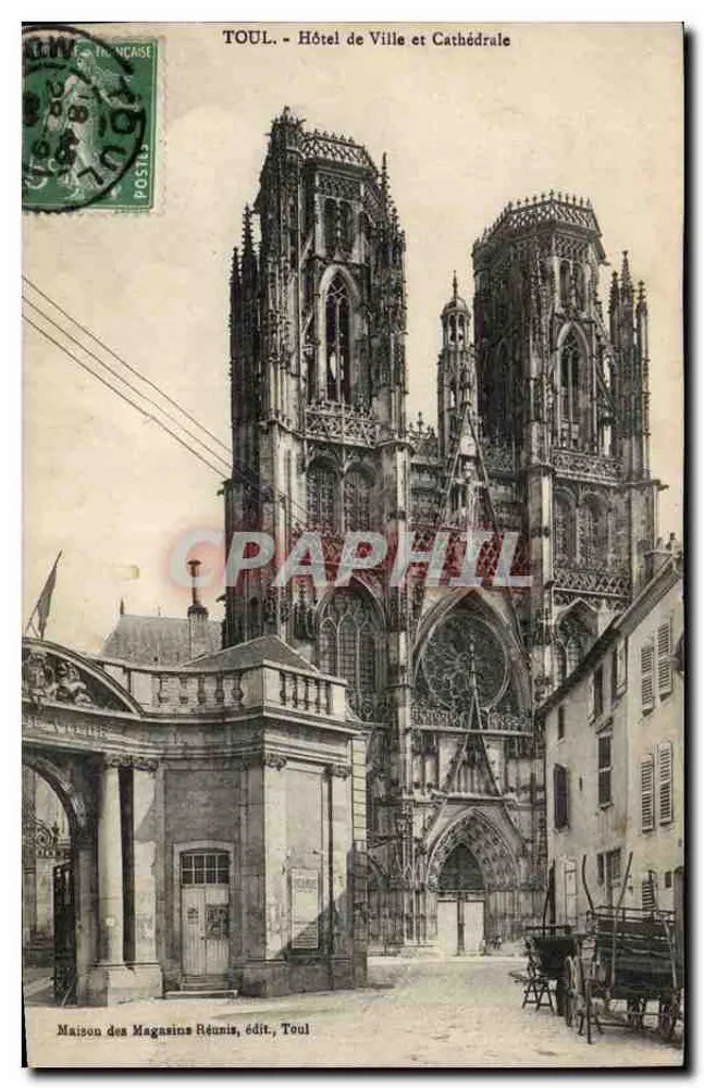 Toul - Palácio da Cidade e Catedral — Casa dos Lojas Reunidas, editor, Toul - Frente