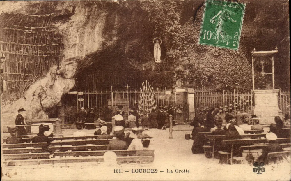LOURDES — A Gruta — 101 — Editor Jenger, Papier, Musique, Rue de la Grotte - Frente