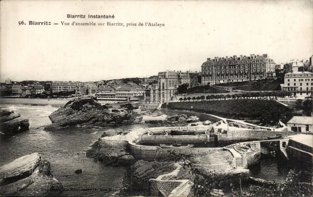 Biarritz Instantané — Panoramablick auf Biarritz, aus der Atalaye — Ausgabe des Magasin de l'Union - Vorderseite