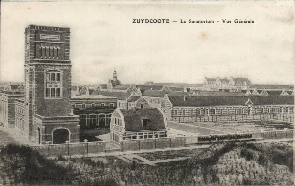 Zuydcoote — O Sanatório — Vista Geral — Editor Berlez Carpentier - Frente