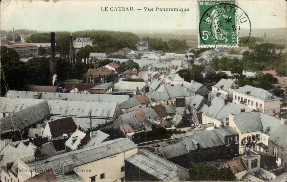 Le Cateau — Widok panoramiczny — Galeries Unicellules, Le Cateau - Awers