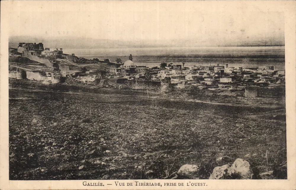 Galilée — Vue de Tibériade, prise de l'ouest — Phot. Francis, Vanves (Seine) - Vorderseite