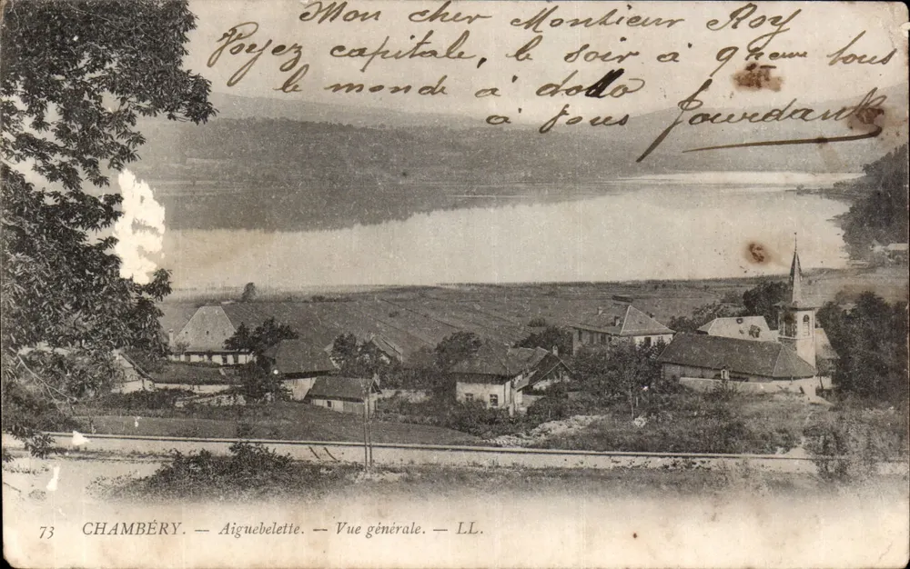 Aiguebelette — Vue générale — LL. — CHAMBÉRY, 73 - Frente