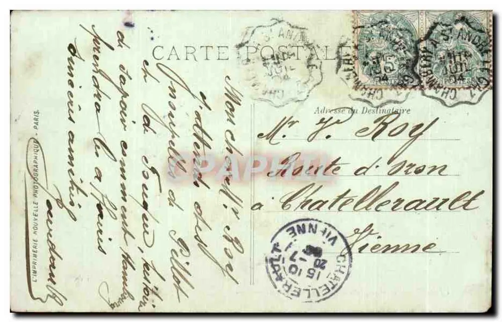 Aiguebelette — Vue générale — LL. — CHAMBÉRY, 73 - Verso