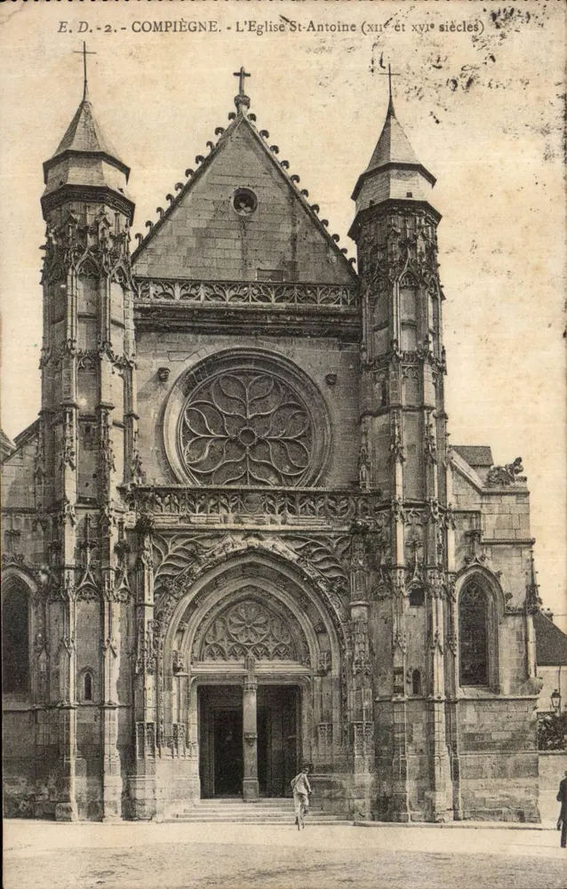 Compiègne - A Igreja de São Antônio (séculos XII e XV) - E.D.2 - Frente