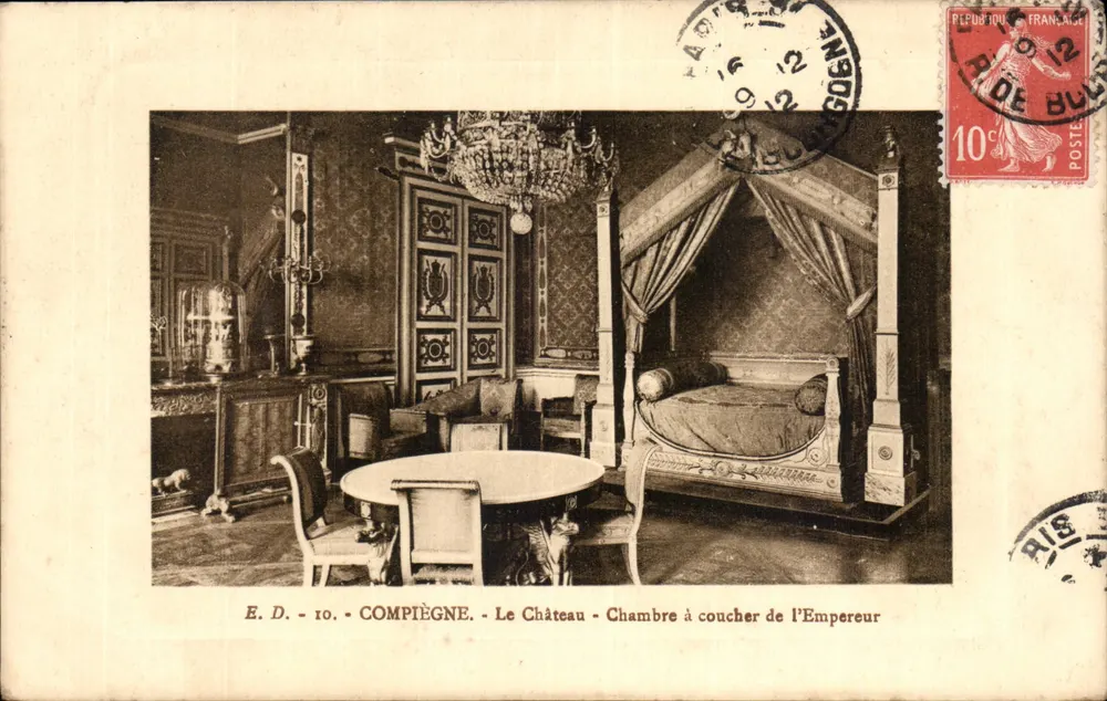 Compiègne - Das Schloss - Schlafzimmer des Kaisers — E.D. - 10 - Vorderseite