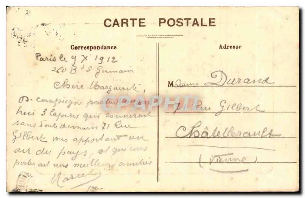Compiègne - Das Schloss - Schlafzimmer des Kaisers — E.D. - 10 - Rückseite