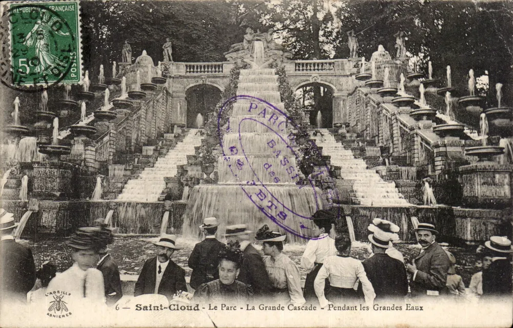 Saint-Cloud - Der Park - Die Grande Cascade - Während der Grande Eaux — Carréilles & Sénierès, Nr. 6 - Vorderseite