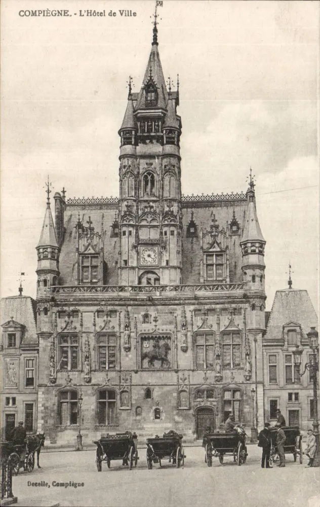 Compiègne — Hotel de Ville — wydawca Decelle, Compiegne - Awers