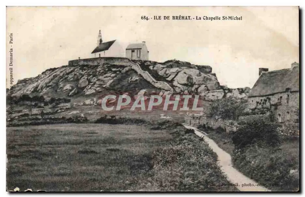 Insel Bréhat - Kapelle Saint-Michel — Foto von Remmull, veröffentlicht von Demaria - Paris, Nr. 684 - Vorderseite