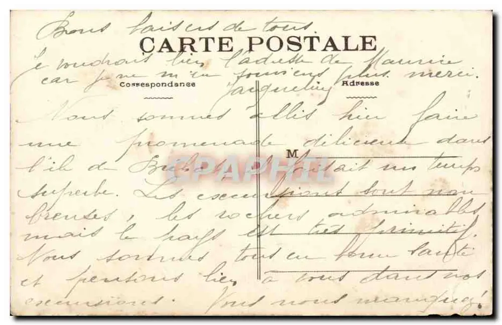 Insel Bréhat - Kapelle Saint-Michel — Foto von Remmull, veröffentlicht von Demaria - Paris, Nr. 684 - Rückseite