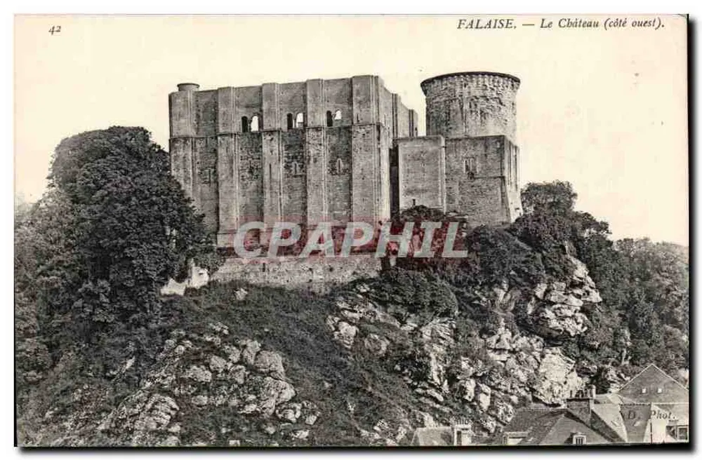 Falaise — O Castelo (lado oeste) — D. Fot. - Frente