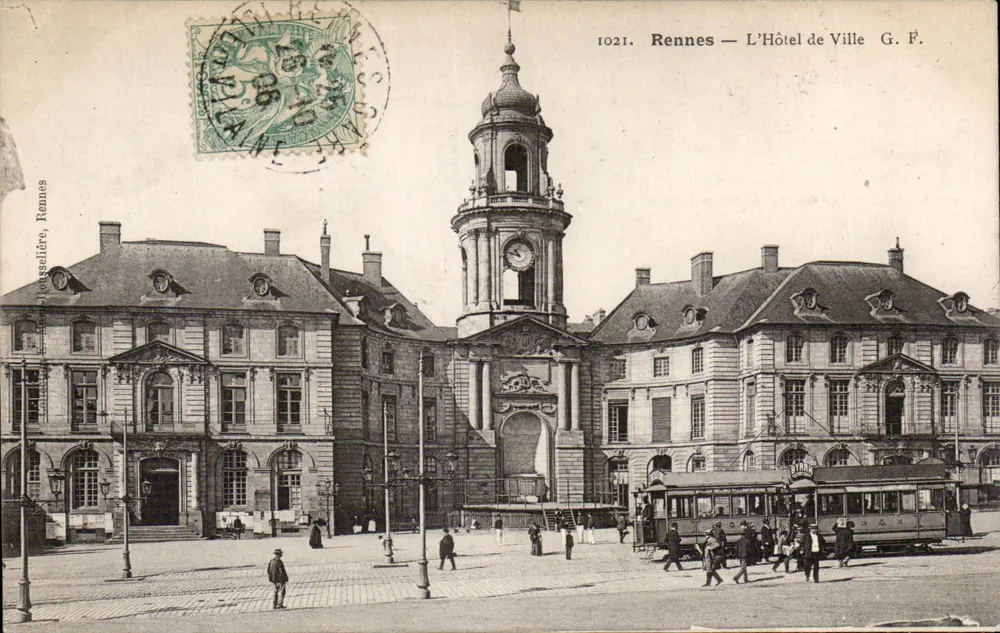 Rennes — O Hotel de Ville — G. F. — n° 1021 - Frente