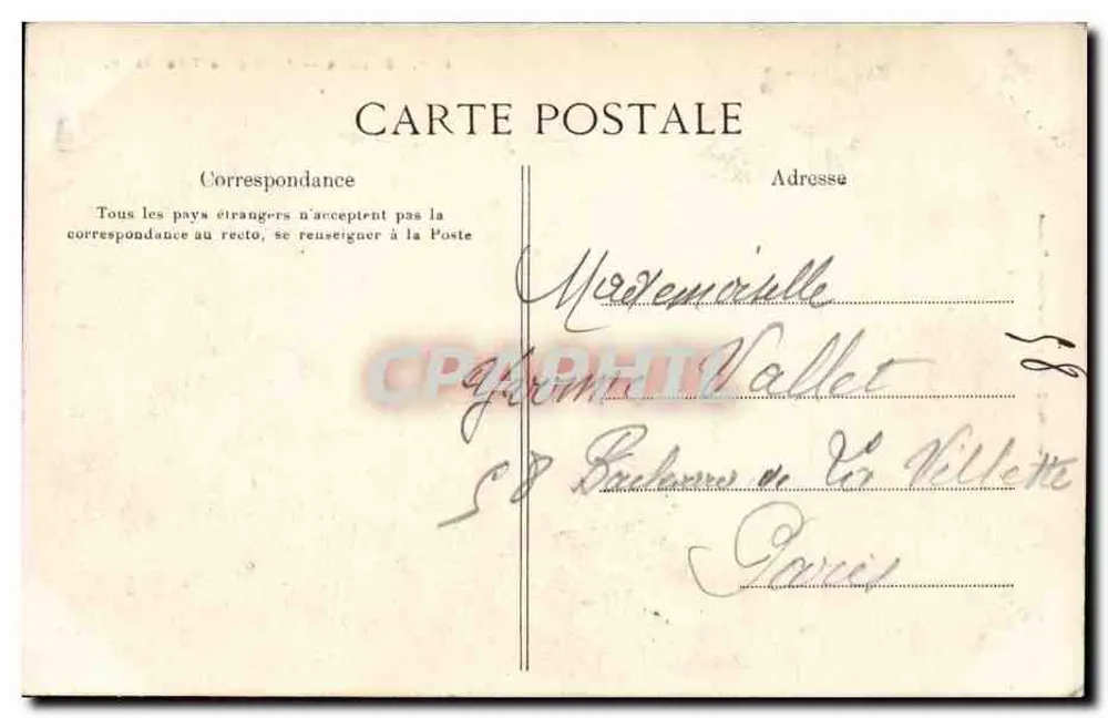 Rennes — O Hotel de Ville — G. F. — n° 1021 - Verso