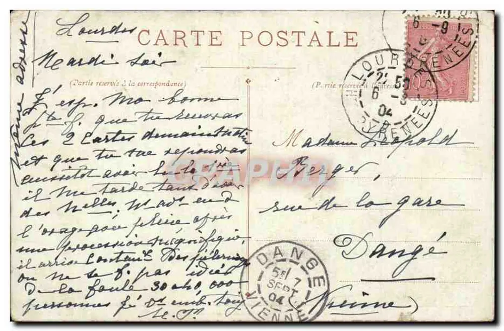 Lourdes — A Grotta Milagrosa — D. T. Editora, n° 310 - Verso