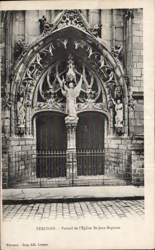 Péronne - Ansicht des Portals der Kirche Saint-Jean-Baptiste — Imp. Lib. Loyson - Vorderseite