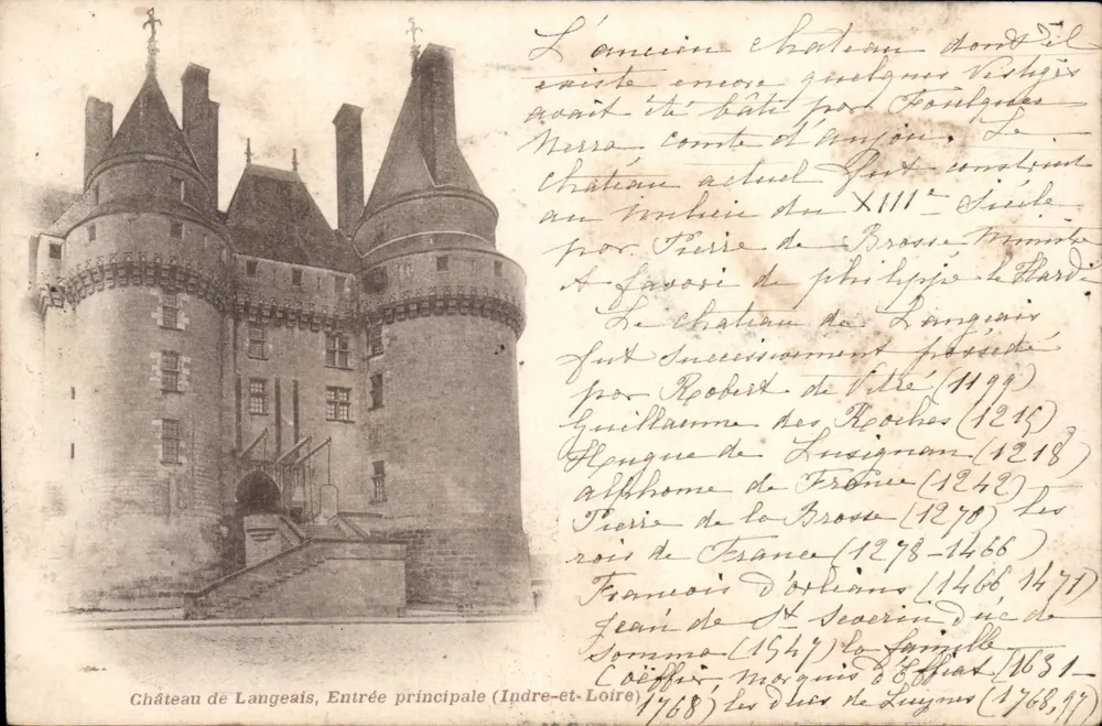 Castelo de Langeais, Entrada principal — Indre-et-Loire — editor não identificado, número de série não visível - Frente
