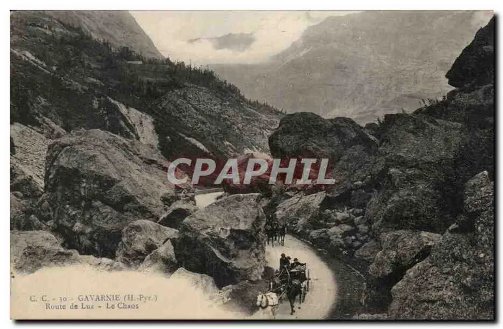 Gavarnie (H.-Pyr.) — Estrada de Luz - Le Chaos — C.C. - 10 - Frente