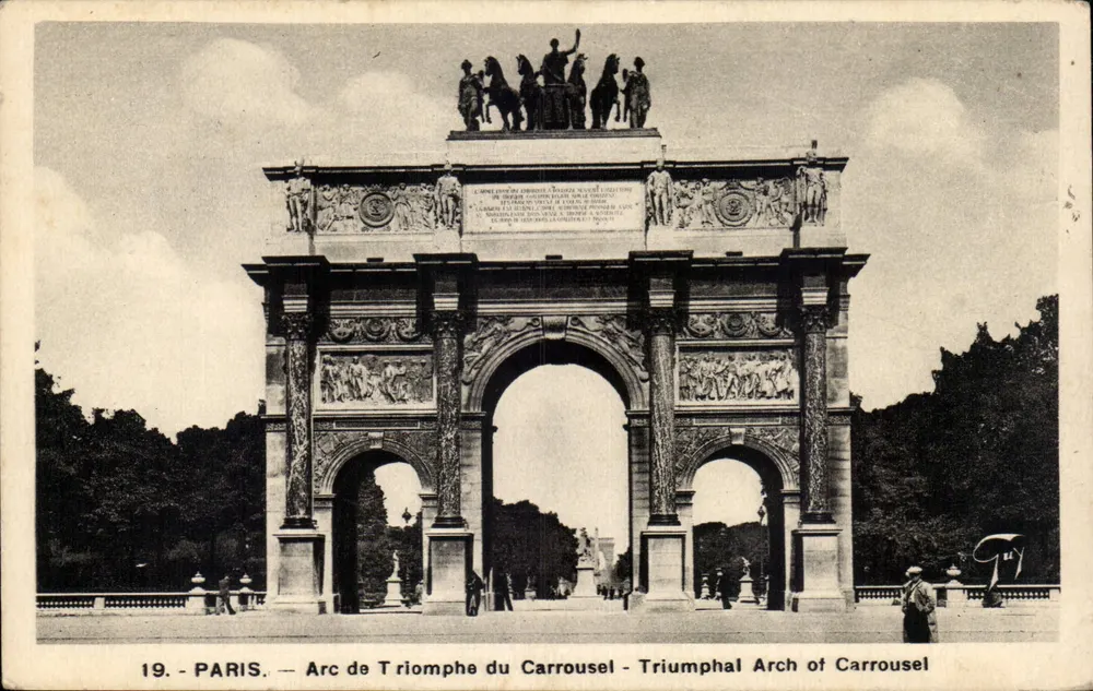 Paris — Arco do Triunfo do Carrousel — editor anônimo, n° 19 - Frente