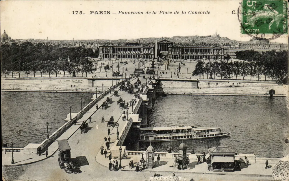 Paris — Panorama da Place de la Concorde — C. FRANCOIS & PAYAN - Frente