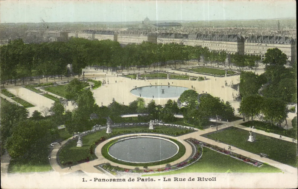 Panorama de Paris — A Rue de Rivoli — editor não visível - Frente
