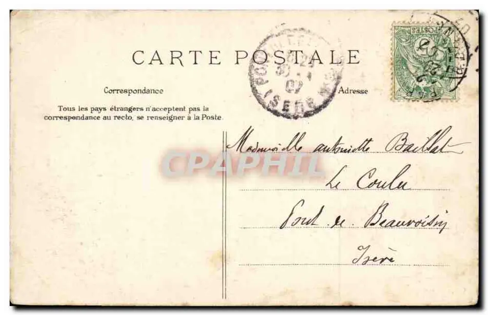 Paris — Boulevard de Sébastopol — E.L.D. - Verso