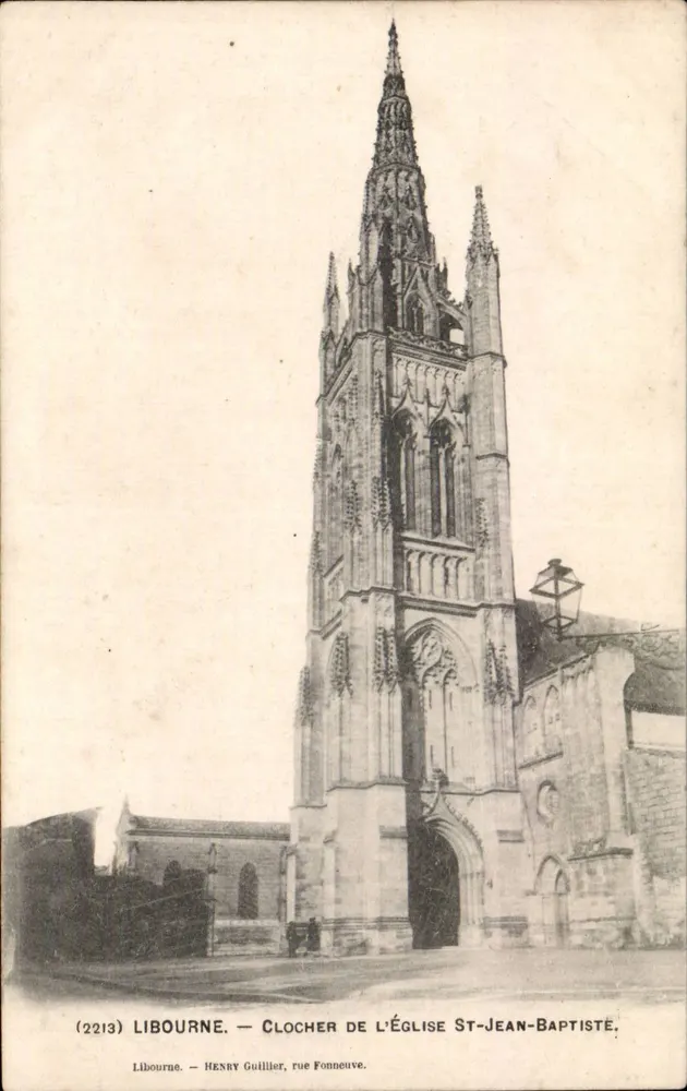 Libourne — Glockenturm der Kirche Saint-Jean-Baptiste — Henry Guillier, rue Fonneuve, n°2213 - Vorderseite