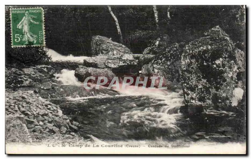 Camp de La Courtine (Creuse) — Cachoeira do Graffadour — J. L. - 50 - Frente
