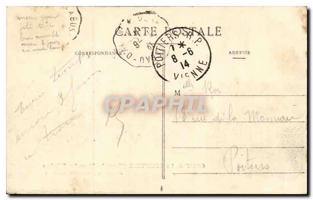 Camp de La Courtine (Creuse) — Offiziersmesse — L. Baron, Noucelles Galeries - Rückseite