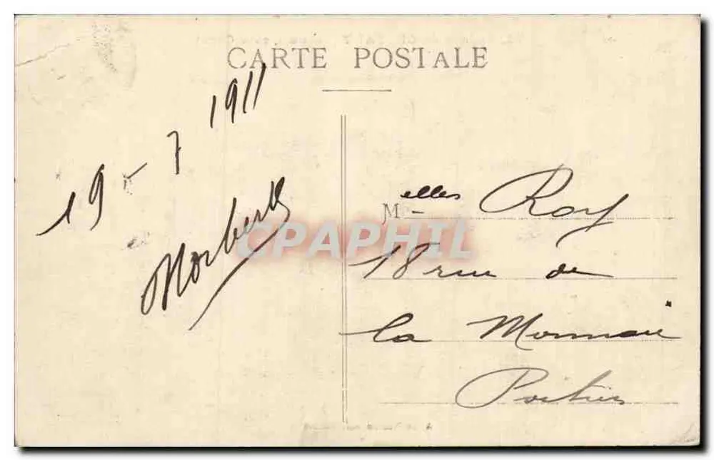 Ruínas de CROZANT (Creuse), lado Oeste — A. de Nussac, editor Gueret - Verso