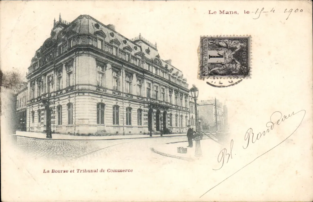Le Mans — A Bolsa e Tribunal de Comércio — editor não identificado - Frente