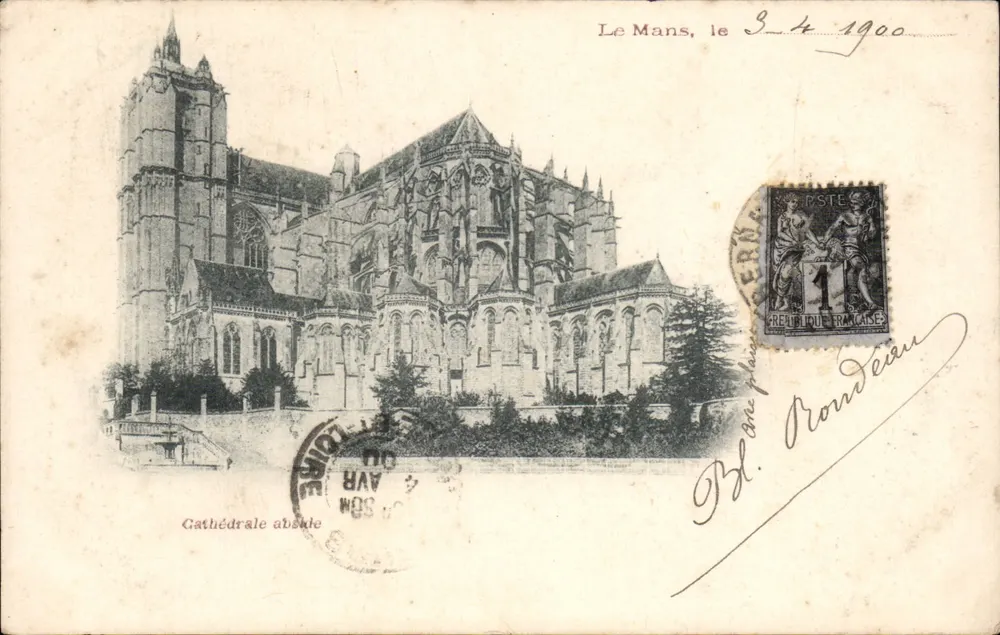 Catedral abside — Le Mans — editor não identificado - Frente