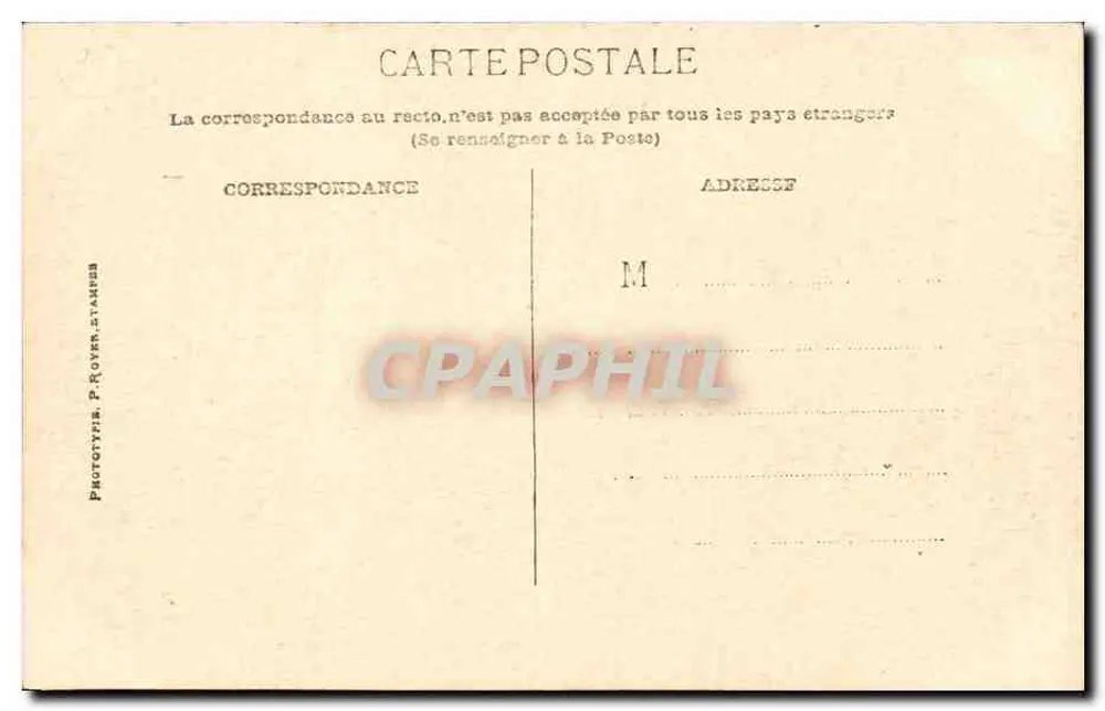 Étampes. Place Notre-Dame. Fontaine Hugo — Verlag Prototype, Nr. 107 - Rückseite