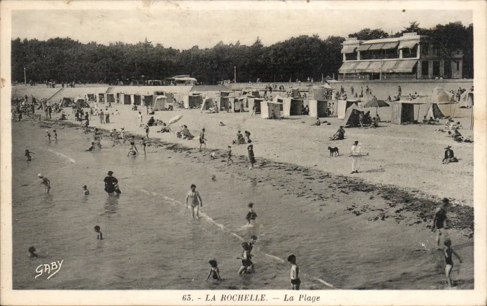 La Rochelle — A Praia — Edição Gaby, n° 65 - Frente