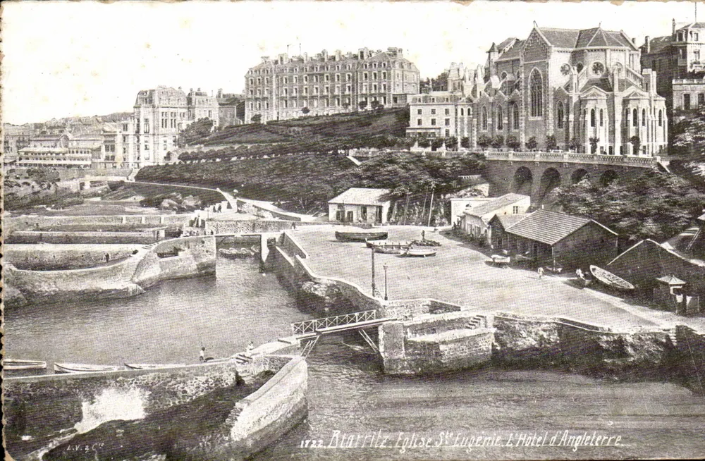 Biarritz - Kirche Sainte-Eugénie - Das Hotel d'Angleterre - Vorderseite