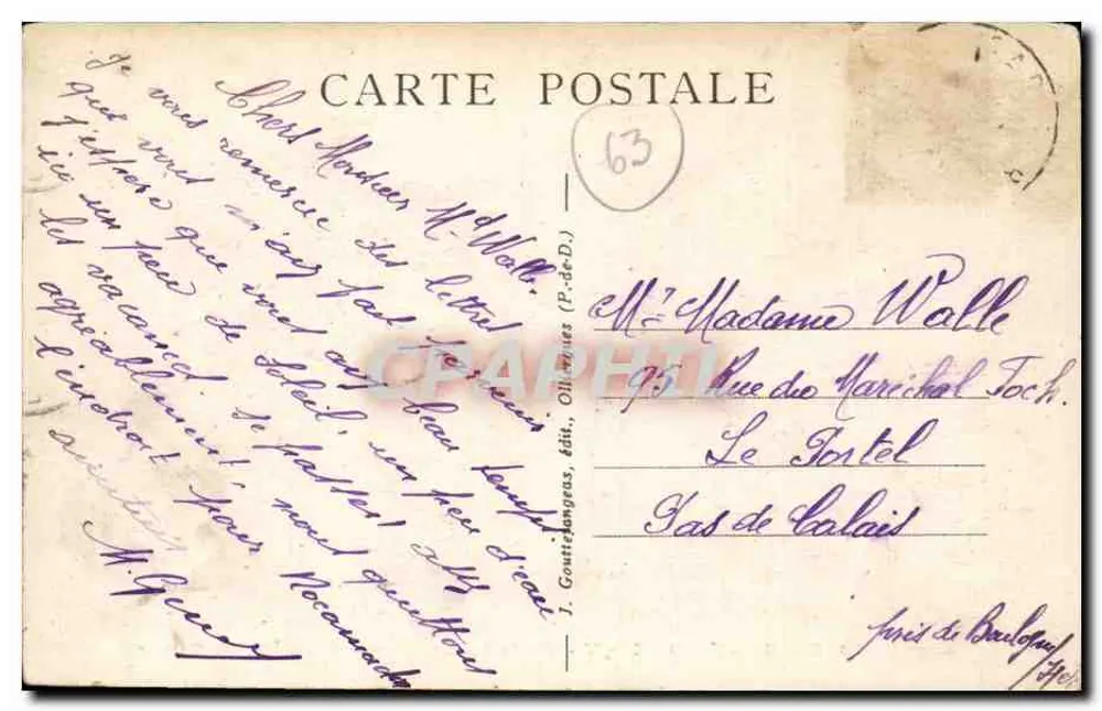 LE MONT-DORE — Tal der Dordogne und Kette des Sancy — g.d'o-878 - Rückseite
