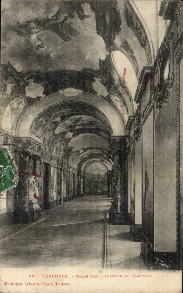 Toulouse - Ansicht des Saals der Ehrwürdigen Personen am Capitole — Phototypie Labouche Frères, Toulouse, n°22 - Vorderseite