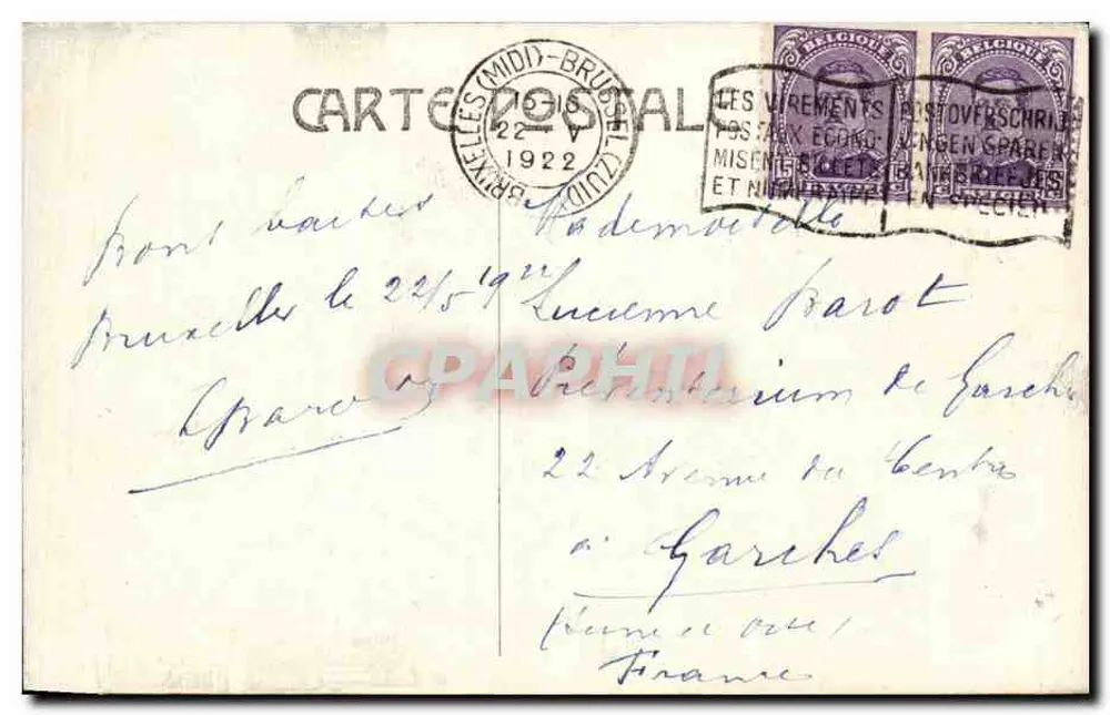 Bruxelas — A Catedral de Santa Gudula — Editor não identificado, número de série não visível - Verso