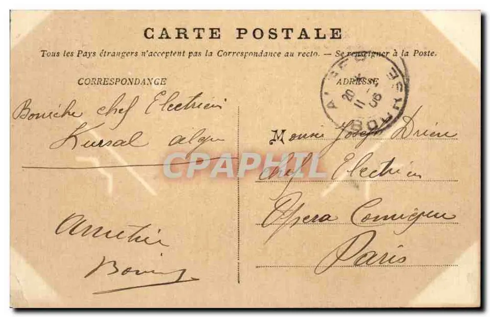 Alger — Place du Gouvernement und die Moschee — Sammlung Z. F., Alger - Rückseite