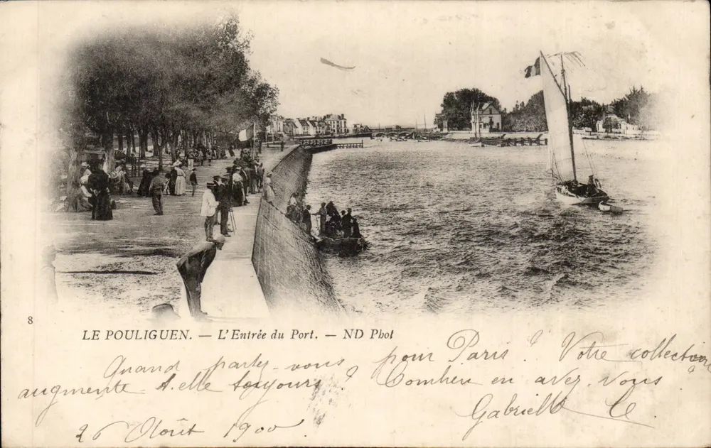 Le Pouliguen — Die Einfahrt zum Hafen — ND Phot - Vorderseite