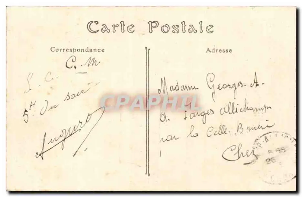 SAINCAIZE-LE-GUETIN — Steinbrücke über den Allier — Lib. Th. Ropiteau, Nevers - Rückseite