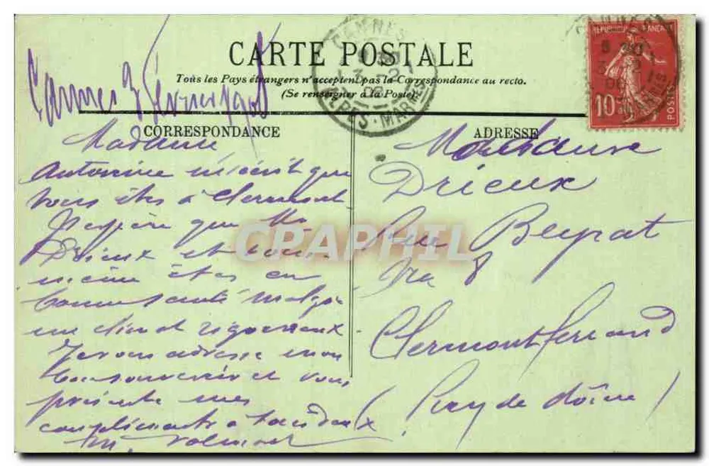 CANNES — Panoramablick von Kalifornien — L.L. - Rückseite