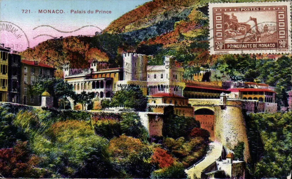 Mônaco - Palácio do Príncipe — série 721 — J.G. Collin & E. Hébrune - Frente