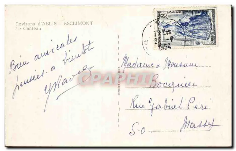 Castelo de Esclimont — Environs d'Ablis — editor Cim - Verso