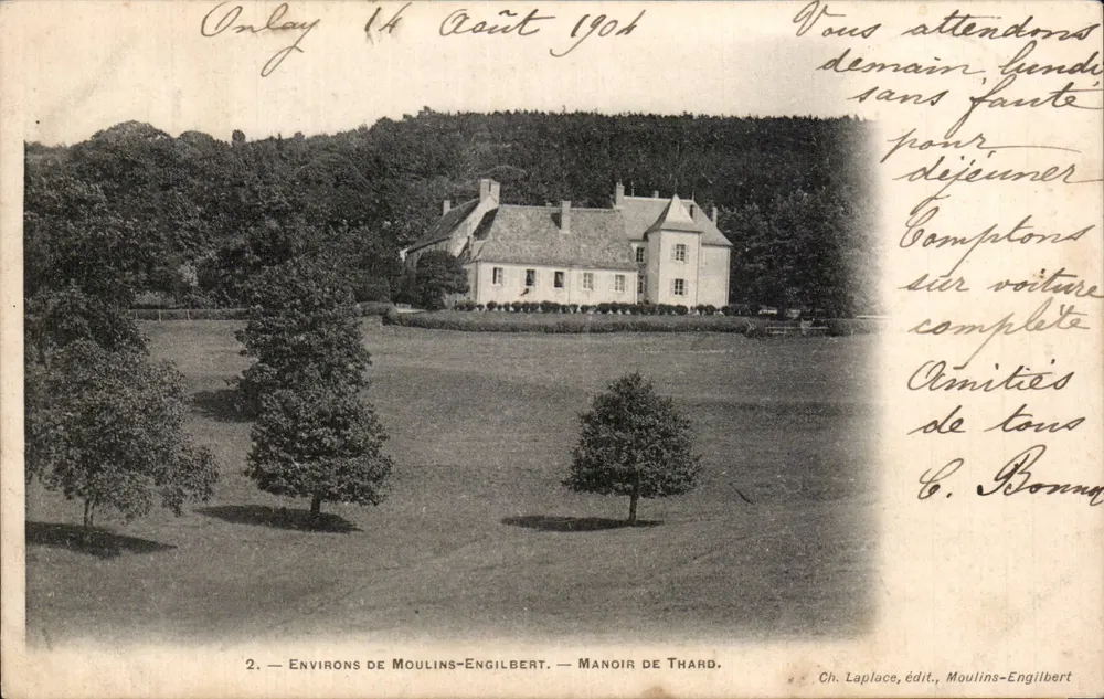 Ao redor de Moulins-Engilbert — Mansão de Thard — Ch. Laplace, editor, Moulins-Engilbert - Frente